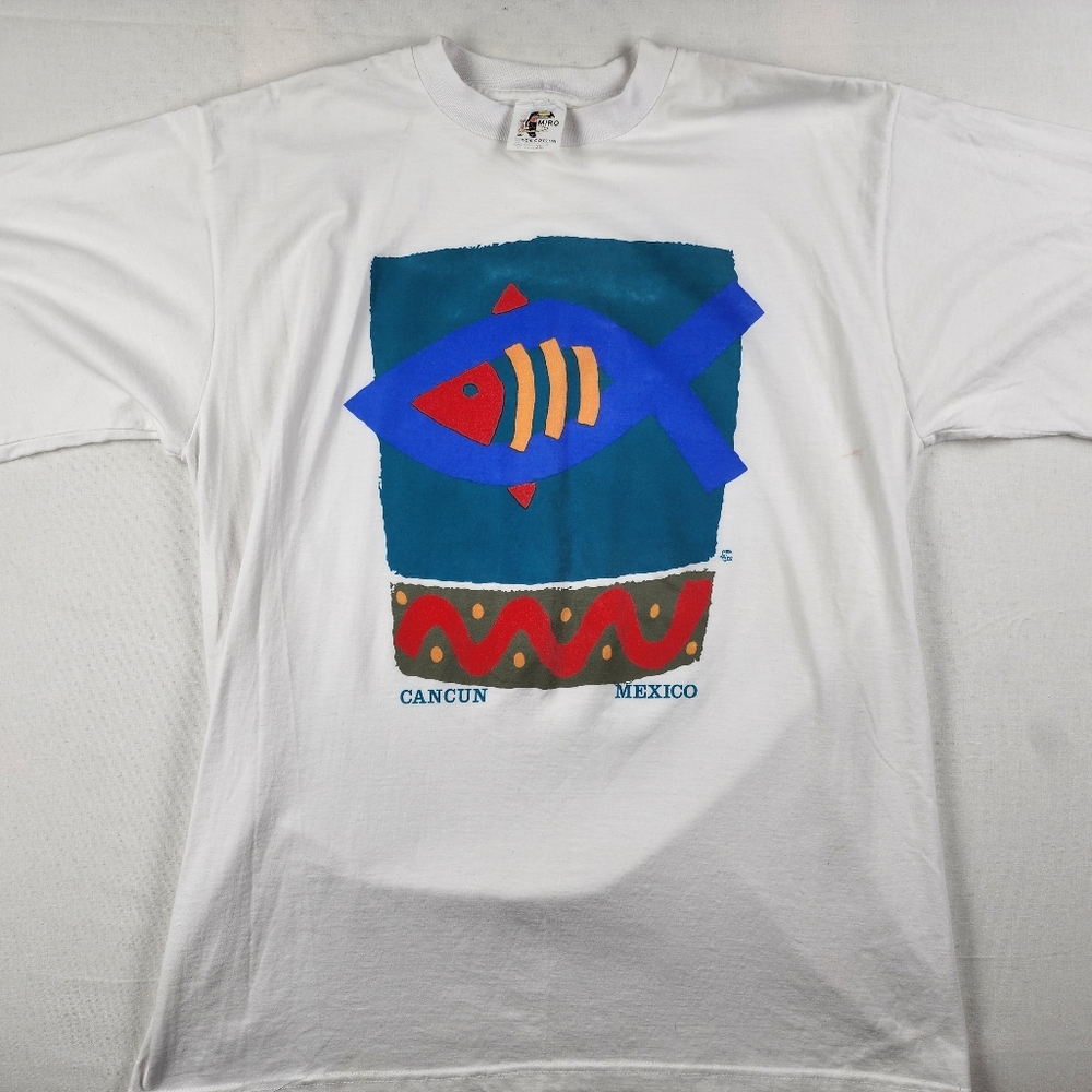 Vintage Miro Cancun Mexico Shirt Vacation Beach Wear